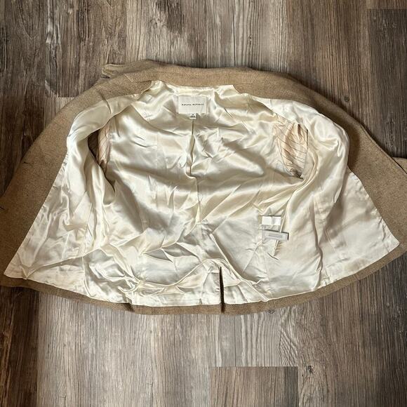 Banana Republic Women's Blazer‎ Brown Size 14 Single-Breasted Cropped - Picture 6 of 9